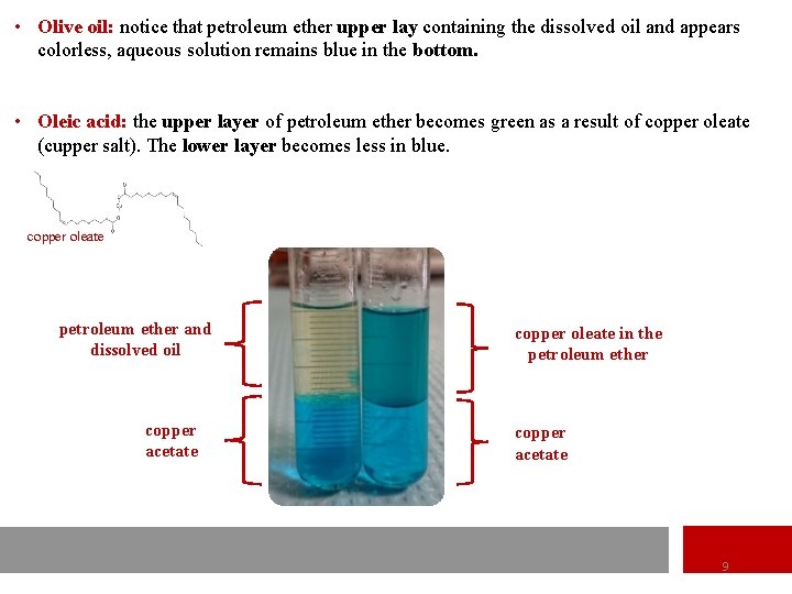Qualitative tests of Lipids II BCH 302 Practical