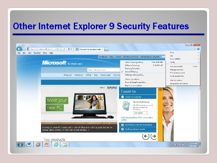 Other Internet Explorer 9 Security Features Other Internet Explorer 9 Security Features
