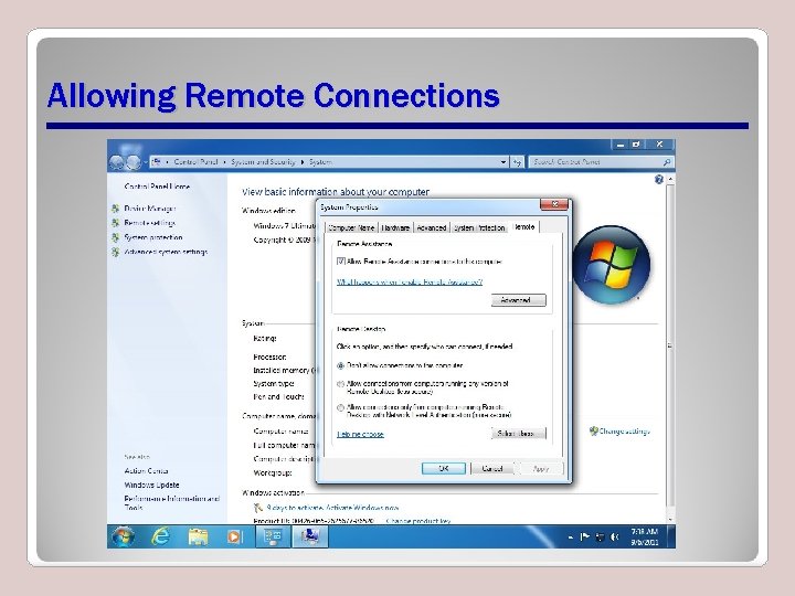 Allowing Remote Connections Allowing Remote Connections
