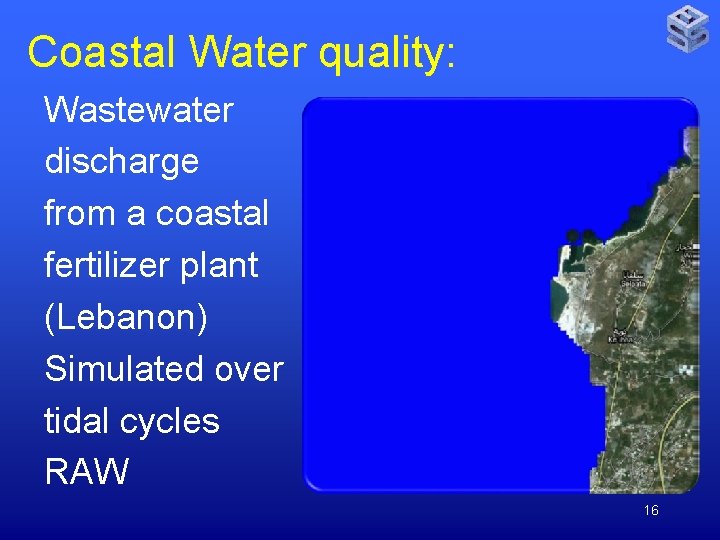 Coastal Water quality: Wastewater discharge from a coastal fertilizer plant (Lebanon) Simulated over tidal