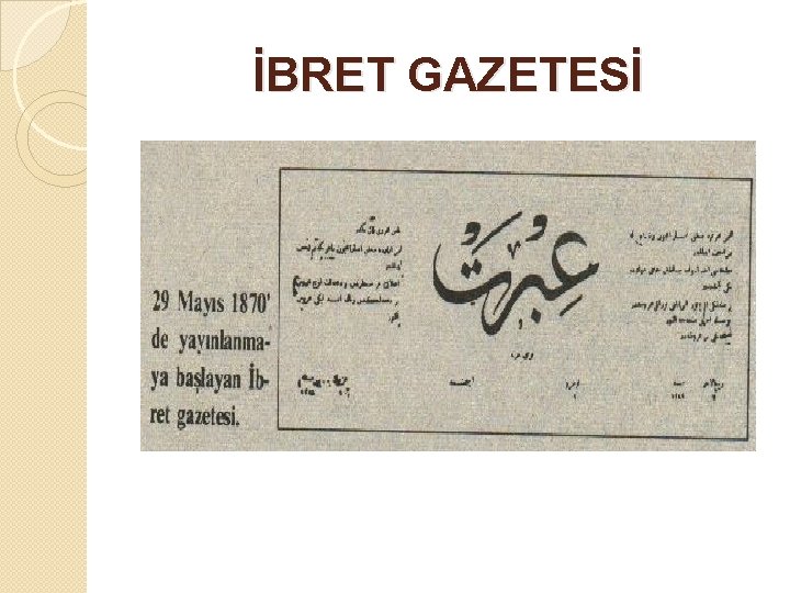 İBRET GAZETESİ 