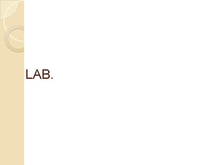 LAB. 