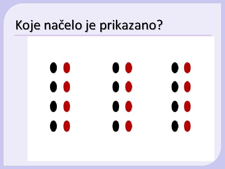 Koje načelo je prikazano? Koje načelo je prikazano?