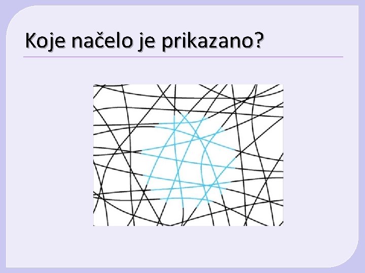 Koje načelo je prikazano? Koje načelo je prikazano?