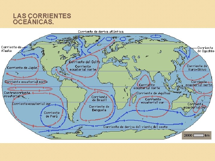 LAS CORRIENTES OCEÁNICAS. 