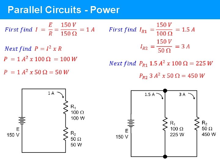 Parallel Circuits - Power Parallel Circuits - Power
