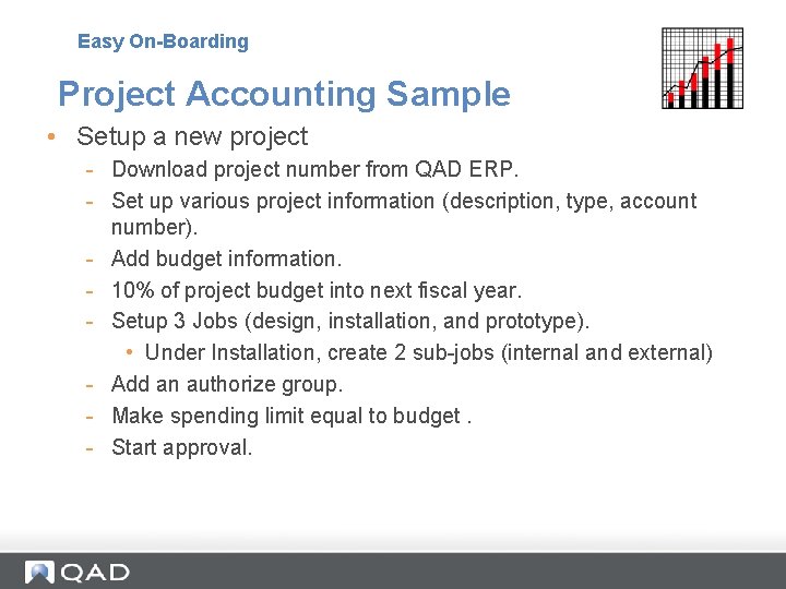 Easy On-Boarding Project Accounting Sample • Setup a new project - Download project number