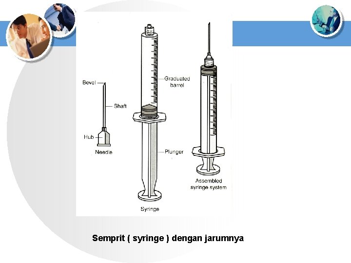 Semprit ( syringe ) dengan jarumnya 