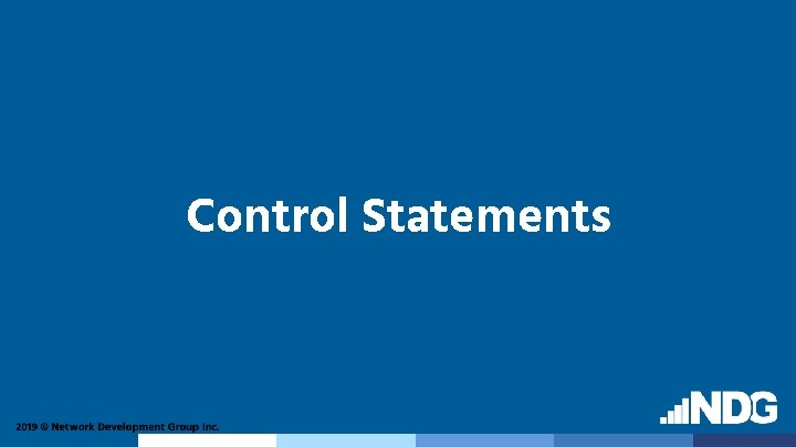 Control Statements 