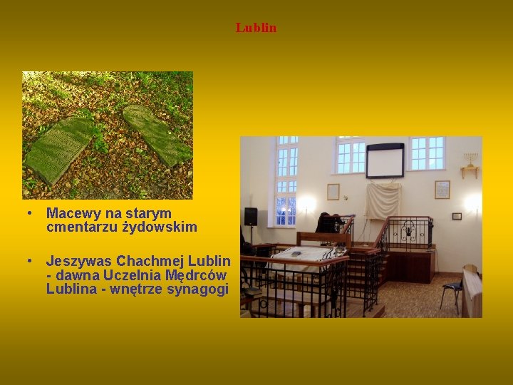 Lublin • Macewy na starym cmentarzu żydowskim • Jeszywas Chachmej Lublin - dawna Uczelnia