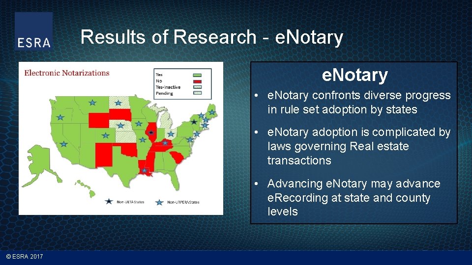 Results of Research - e. Notary • e. Notary confronts diverse progress in rule