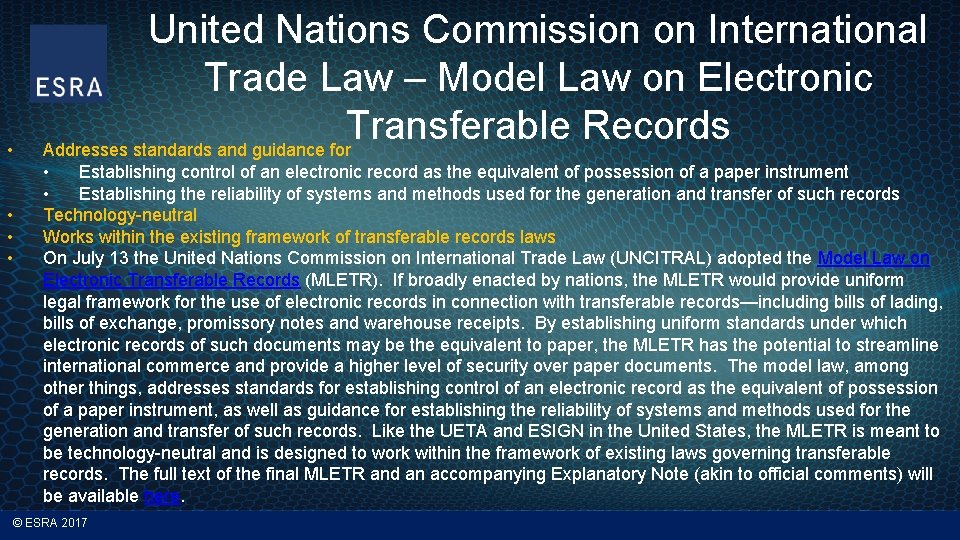  • • United Nations Commission on International Trade Law – Model Law on