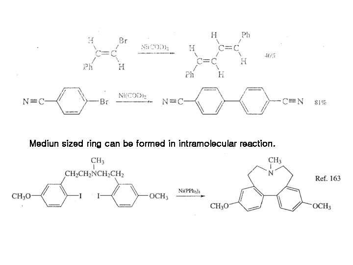 Mediun sized ring can be formed in intramolecular reaction. 