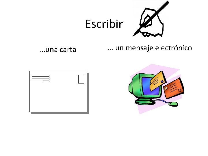 Escribir …una carta … un mensaje electrónico 