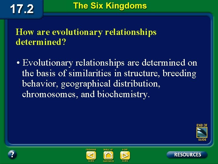 How are evolutionary relationships determined? • Evolutionary relationships are determined on the basis of