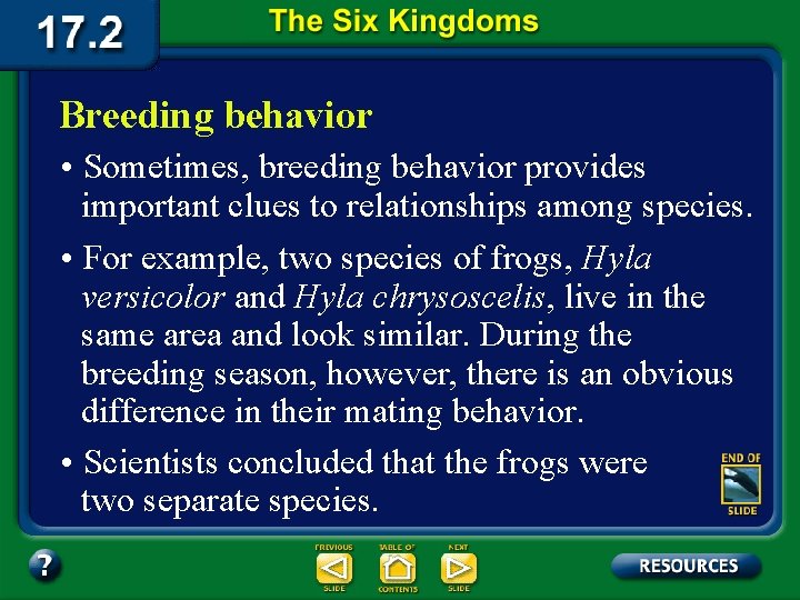 Breeding behavior • Sometimes, breeding behavior provides important clues to relationships among species. •