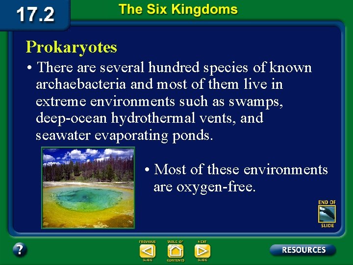 Prokaryotes • There are several hundred species of known archaebacteria and most of them