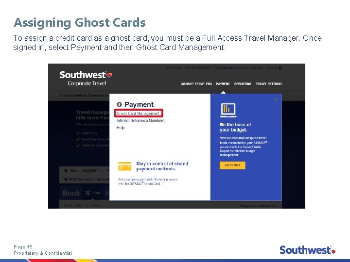 Assigning Ghost Cards To assign a credit card as a ghost card, you must