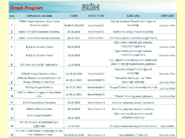 Örnek Program 