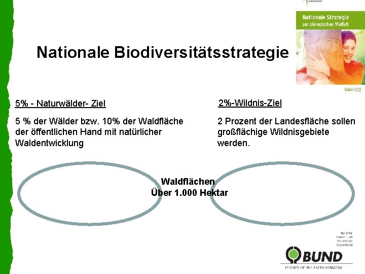 Nationale Biodiversitätsstrategie 5% - Naturwälder- Ziel 2%-Wildnis-Ziel 5 % der Wälder bzw. 10% der