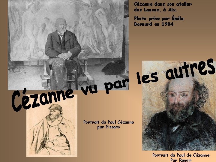 Cézanne dans son atelier des Lauves, à Aix. Photo prise par Émile Bernard en