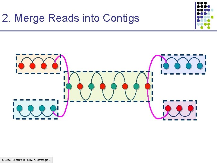 2. Merge Reads into Contigs CS 262 Lecture 9, Win 07, Batzoglou 