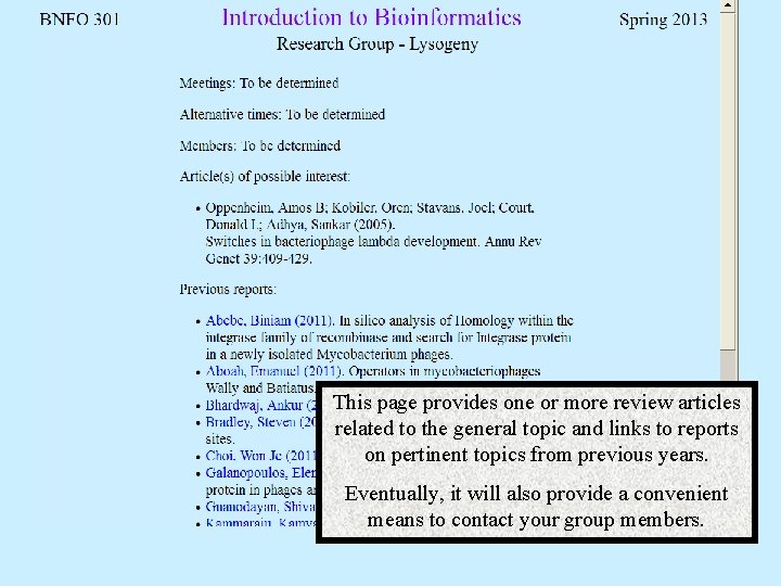 This page provides one or more review articles related to the general topic and