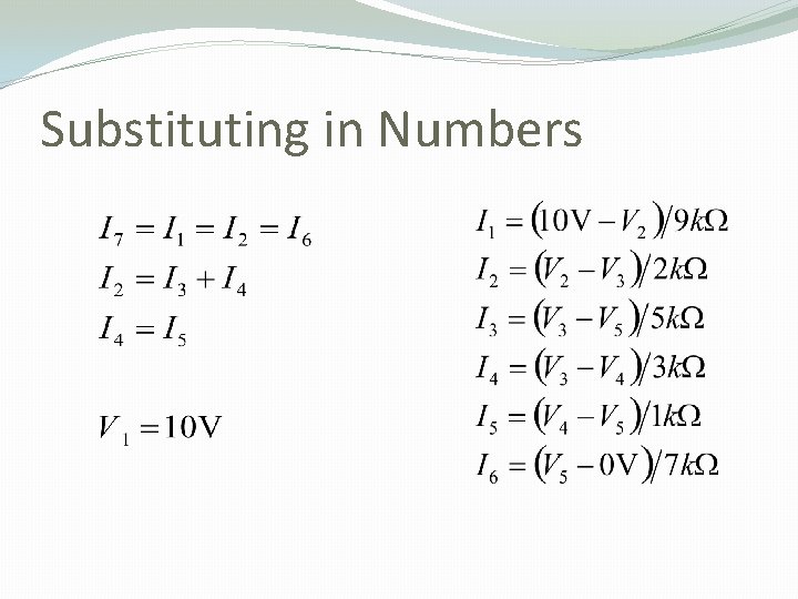 Substituting in Numbers 