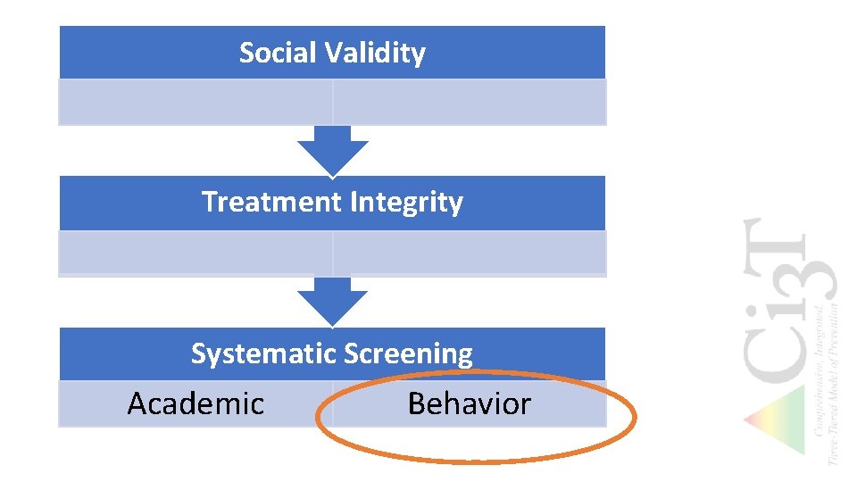 Social Validity Treatment Integrity Systematic Screening Academic Behavior 