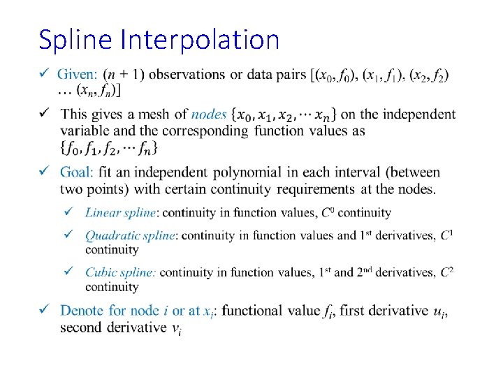 Spline Interpolation • 