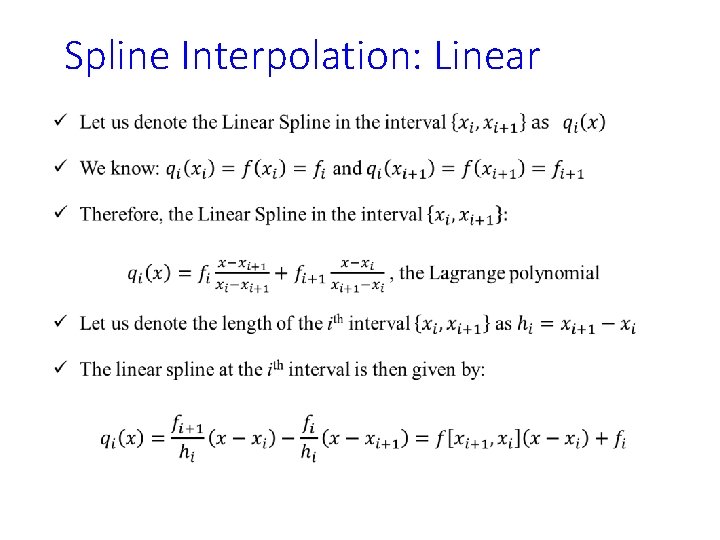 Spline Interpolation: Linear • 