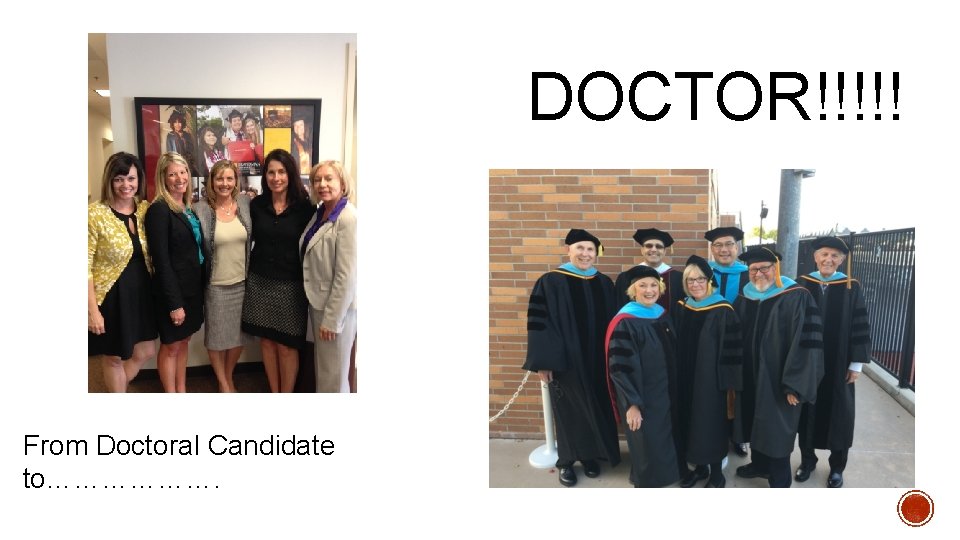 DOCTOR!!!!! From Doctoral Candidate to………………. 