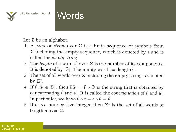 Words Introduction 3/6/2021 | pag. 15 