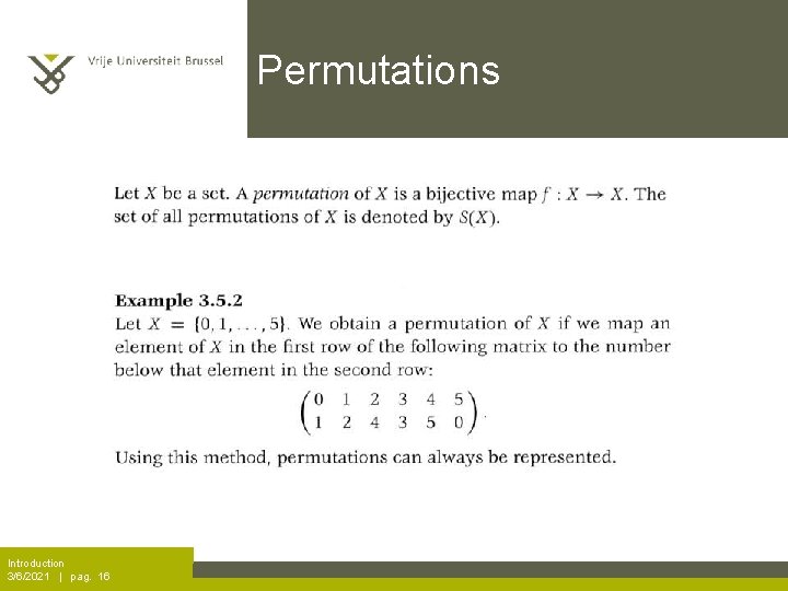 Permutations Introduction 3/6/2021 | pag. 16 
