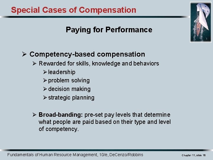 Special Cases of Compensation Paying for Performance Ø Competency-based compensation Ø Rewarded for skills,