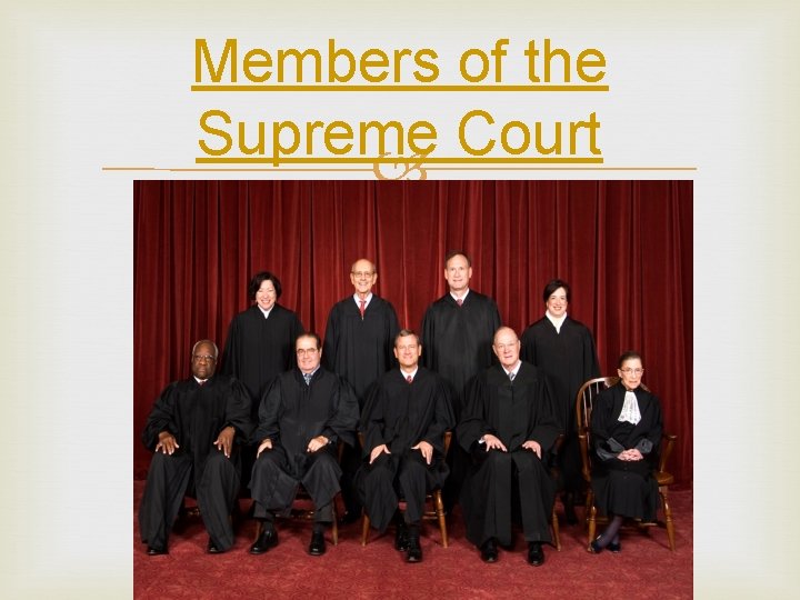 Members of the Supreme Court 