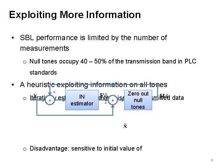 Exploiting More Information • SBL performance is limited by the number of measurements o