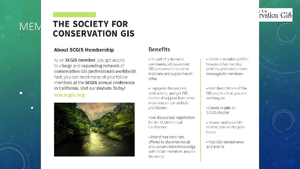 MEMBERSHIP FLYER Please contact • • Miriam (mschmidts@esri. com) 