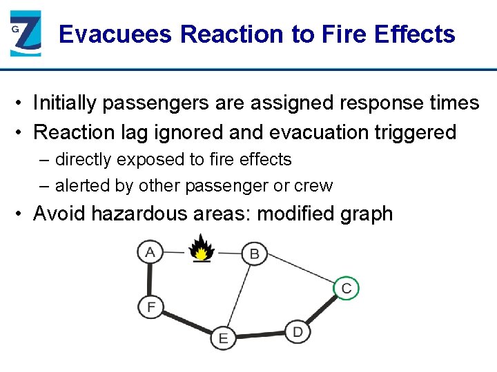 Evacuees Reaction to Fire Effects • Initially passengers are assigned response times • Reaction