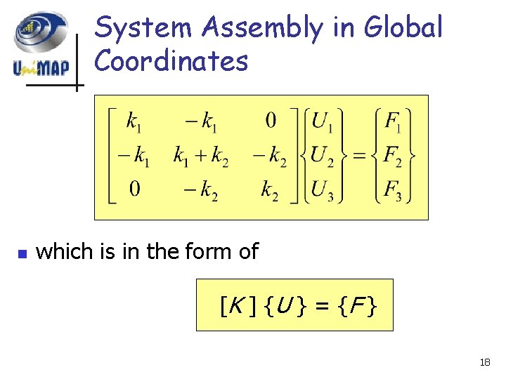 System Assembly in Global Coordinates n which is in the form of [K ]