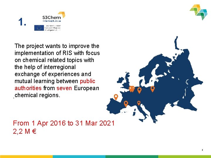 1. The project wants to improve the implementation of RIS with focus on chemical