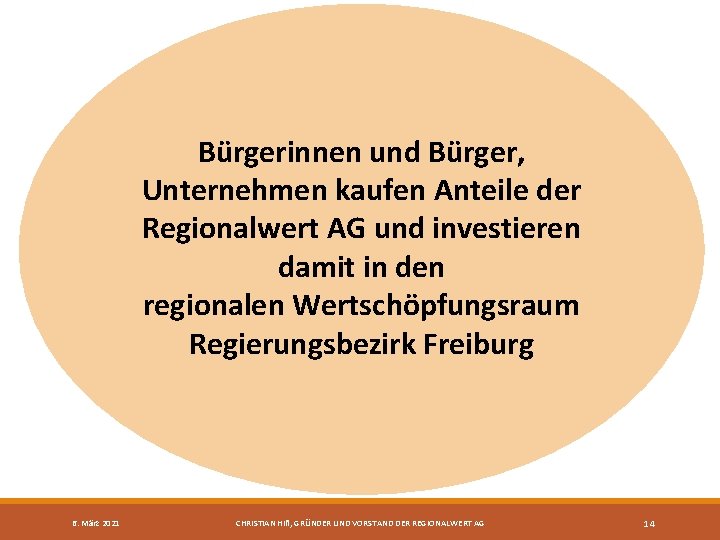 Bürgerinnen und Bürger, Unternehmen kaufen Anteile der Regionalwert AG und investieren damit in den