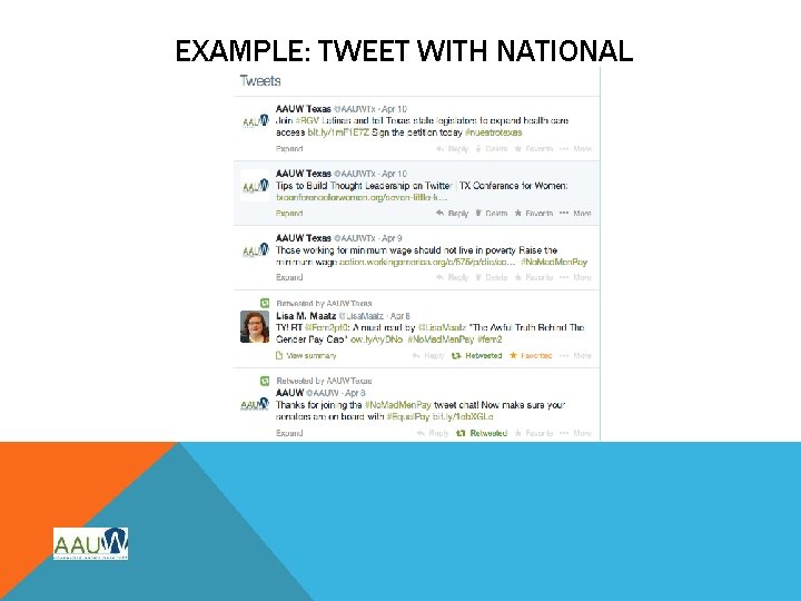 EXAMPLE: TWEET WITH NATIONAL 