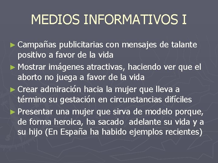 MEDIOS INFORMATIVOS I ► Campañas publicitarias con mensajes de talante positivo a favor de