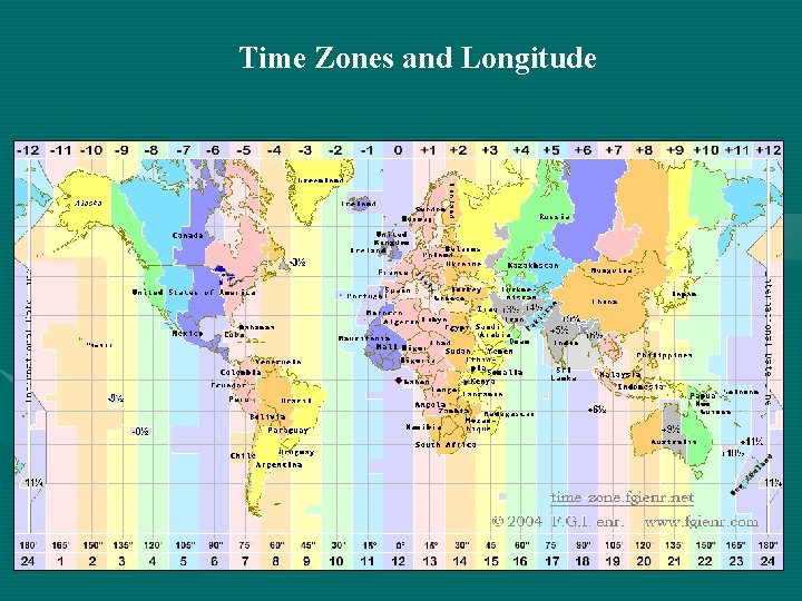 Time Zones and Longitude 