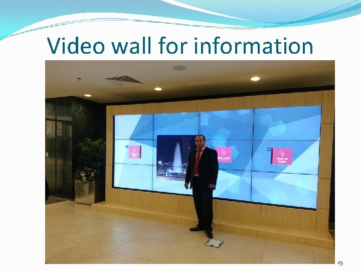 Video wall for information 25 