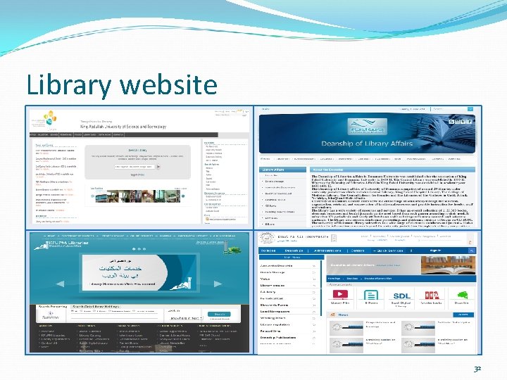 Library website 32 