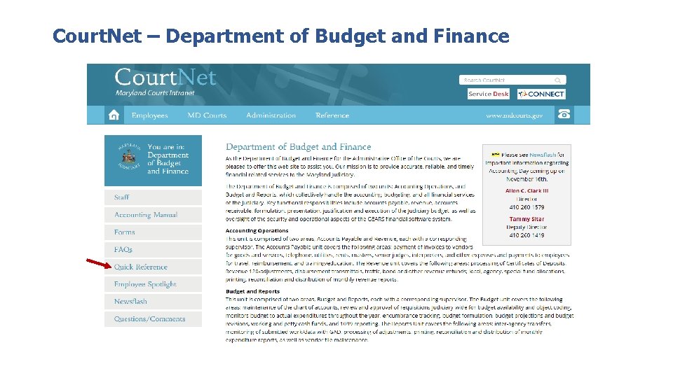 Court. Net – Department of Budget and Finance 