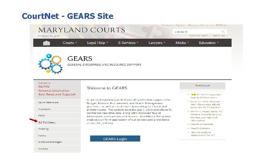 Court. Net - GEARS Site 