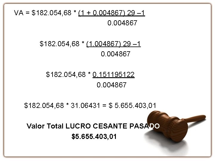 VA = $182. 054, 68 * (1 + 0. 004867) 29 – 1 0.